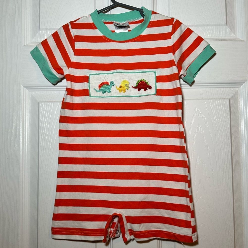 Smock it Like it's Hot Dino Short Romper 3t‎